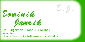 dominik jamrik business card